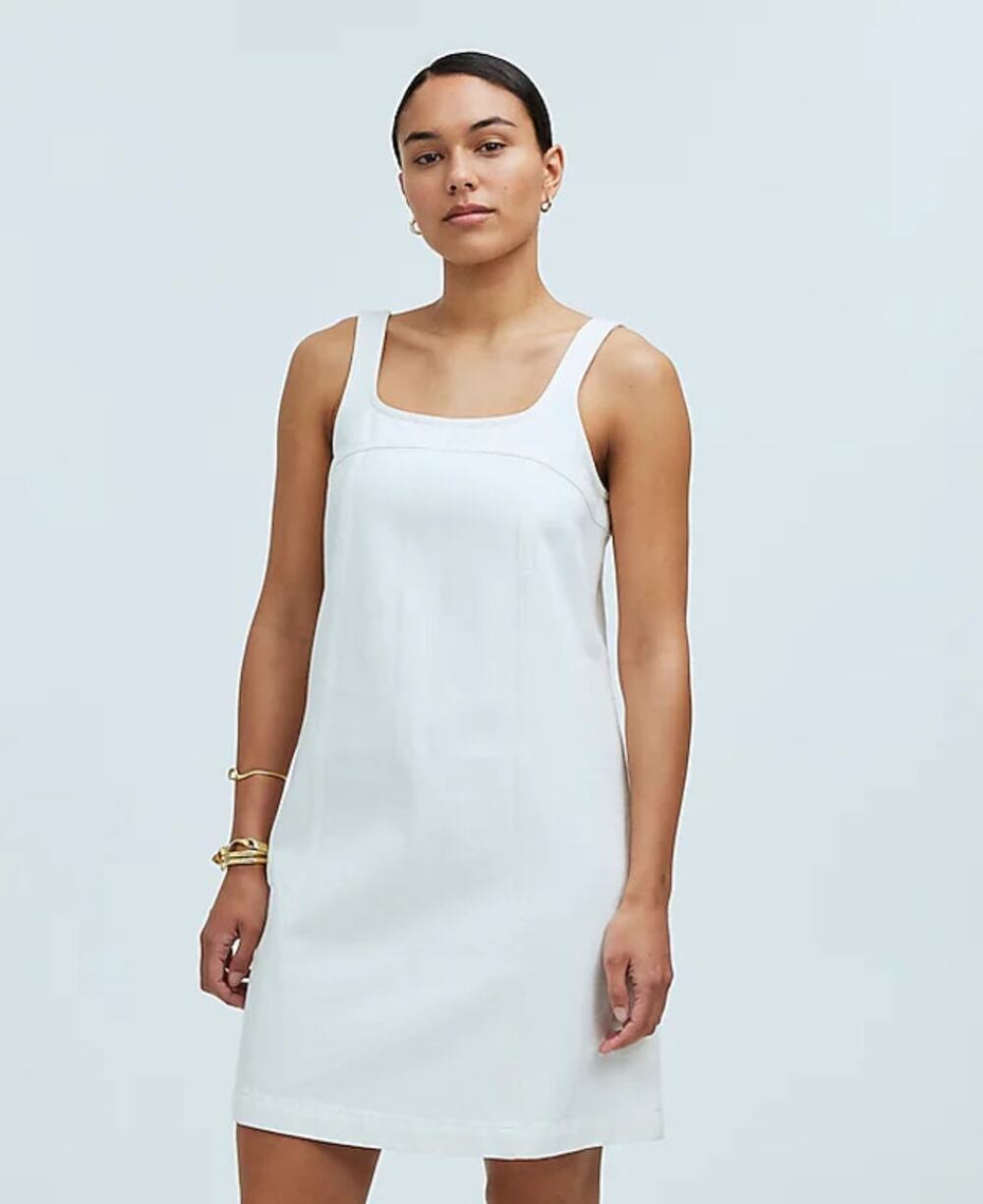 Madewell Denim A Line Minimalist Resort Sleeveless Mini Dress 00 NWT